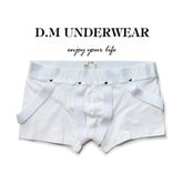 D.M Low Waist Sexy Boxers Black and White Rings D.M UNDERWEAR